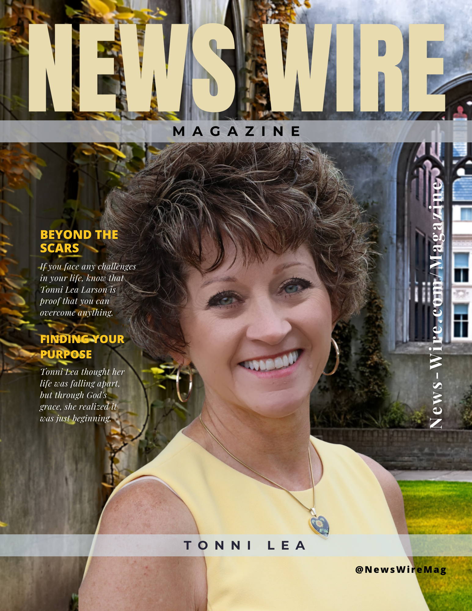 Tonni Lea on the cover of News Wire Magazine