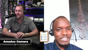 Author Amadou Camara, an immigrant from Guinea and writer of Climbing the Hill.