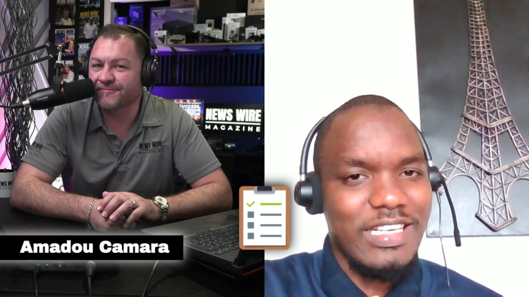 Author Amadou Camara, an immigrant from Guinea and writer of Climbing the Hill.